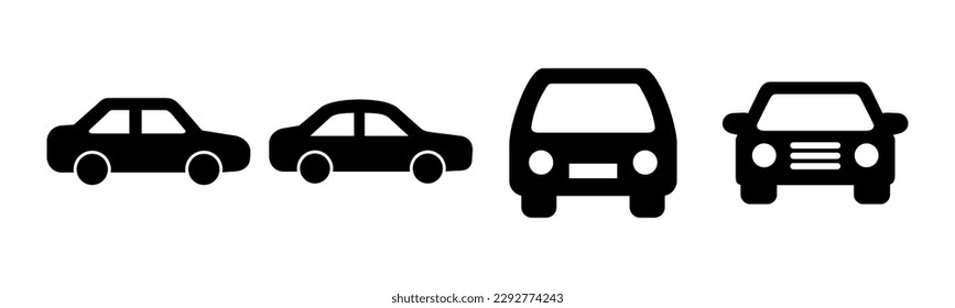 Car icon vector illustration. car sign and symbol. small sedan