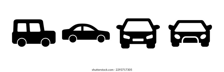 Car icon vector illustration. car sign and symbol. small sedan