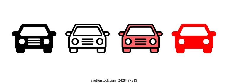 Car icon vector illustration. car sign and symbol. small sedan