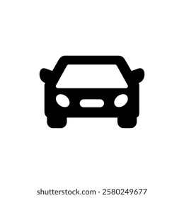 Car icon vector illustration. car sign and symbol. small sedan