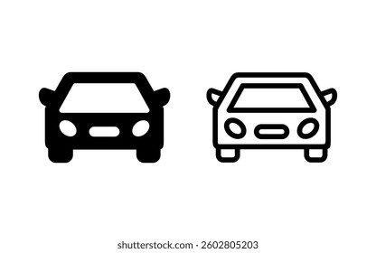 Car icon vector illustration. car sign and symbol. small sedan