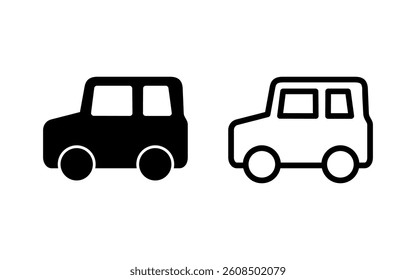 Car icon vector illustration. car sign and symbol. small sedan