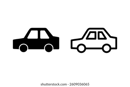Car icon vector illustration. car sign and symbol. small sedan