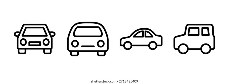 Car icon vector illustration. car sign and symbol. small sedan