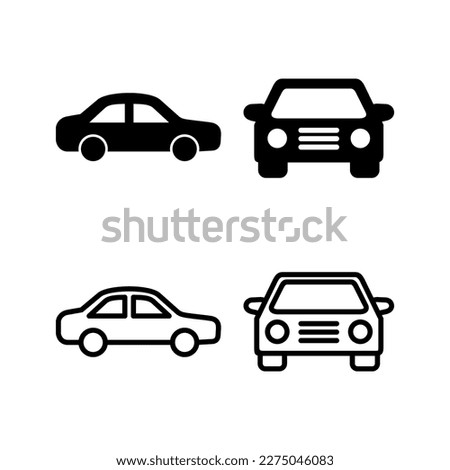 Car icon vector illustration. car sign and symbol. small sedan