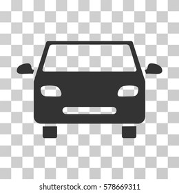 Car icon. Vector illustration style is flat iconic symbol, gray color, transparent background. Designed for web and software interfaces.
