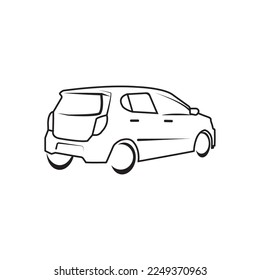 diseño de símbolo de ilustración de vector de icono de coche