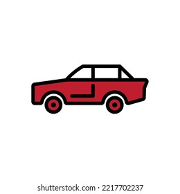 car icon vector image red color with white background