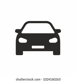 Car icon. Vector icon isolated on white background.