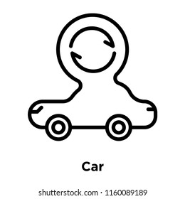 Car icon vector isolated on white background, Car transparent sign , line and outline elements in linear style