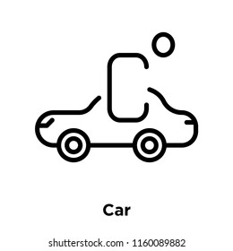 Car icon vector isolated on white background, Car transparent sign , line and outline elements in linear style