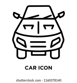 Car icon vector isolated on white background, Car transparent sign , linear symbol and stroke design elements in outline style