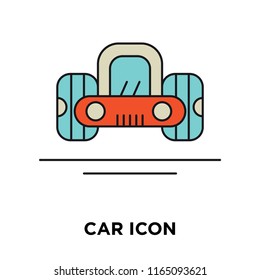 Car icon vector isolated on white background, Car transparent sign , technology symbols