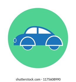 Car icon vector isolated on white background. Trendy car icon in flat style. Template for app, ui, logo and web site. Vector illustration, EPS 10