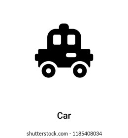 Car icon vector isolated on white background, logo concept of Car sign on transparent background, filled black symbol