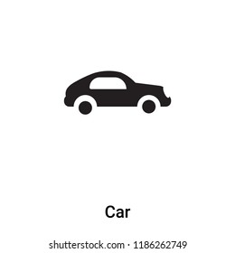 Car icon vector isolated on white background, logo concept of Car sign on transparent background, filled black symbol