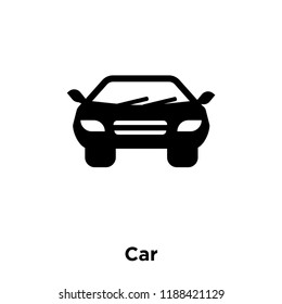 Car icon vector isolated on white background, logo concept of Car sign on transparent background, filled black symbol