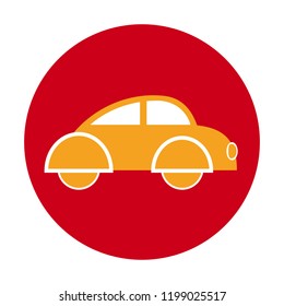 Car icon vector isolated on white background. Trendy car icon in flat style. Template for app, ui, logo and web site. Vector illustration, EPS 10