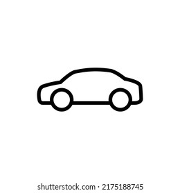 Car Icon Vector Isolated on White Artboard