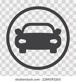 car icon.Car Vektorsymbol einzeln auf transparentem Hintergrund.
