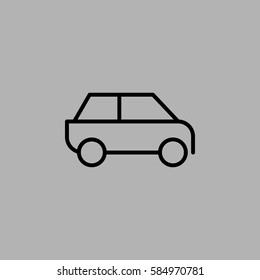 Car icon.car icon vector . Isolated on gray background Vector illustration.