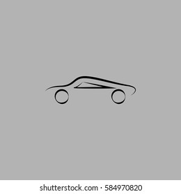 Car icon.car icon vector . Isolated on gray background. Vector illustration.