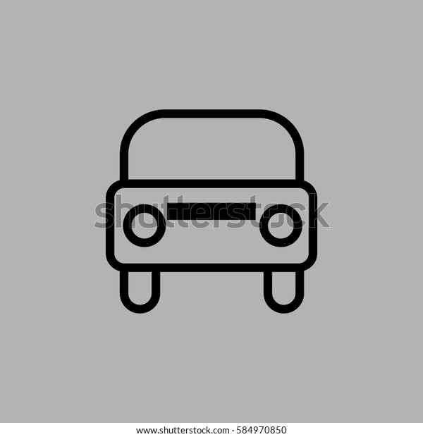 Car icon.car icon vector. Isolated on gray\
background. Vector\
illustration.