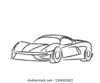 Car icon vector line art design. Vector illustration.