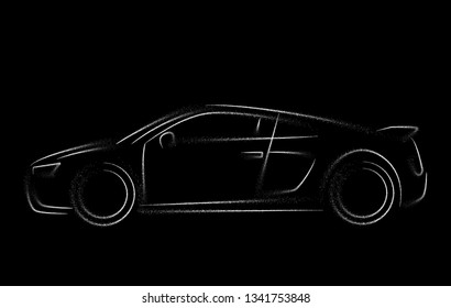 Car icon vector line art design. Vector illustration.