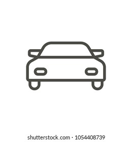 Car icon vector. Line auto symbol. Trendy flat outline ui sign design. Thin linear graphic pictogram for web site, mobile application. Logo illustration. Eps10.