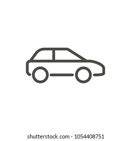 Car icon vector. Line drawing symbol. Trendy flat outline ui sign design. Thin linear graphic pictogram for web site, mobile application. Logo illustration. Eps10.