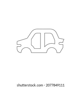 Car icon vector. Line drawing symbol. Logo illustration.