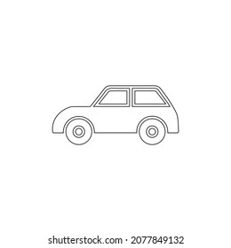 Vector de icono del coche. Símbolo de dibujo de línea. Ilustración del logotipo.