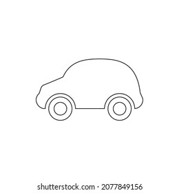 Vector de icono del coche. Símbolo de dibujo de línea. Ilustración del logotipo.