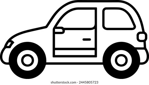 Car icon vector line illustration