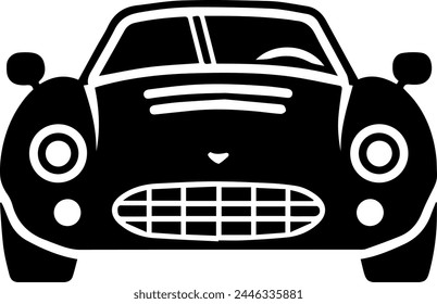 Car icon vector line illustration 