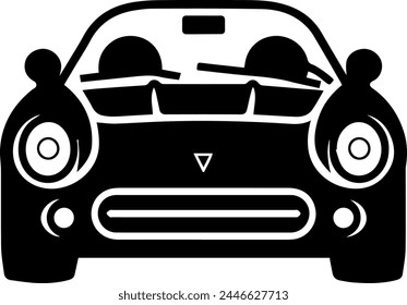Car icon vector line illustration