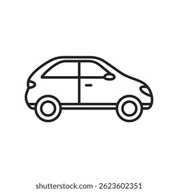Icono del coche. Vector. Estilo de línea.