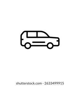 Car icon vector. in line style design on white background. vector illustration