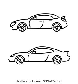 Autosymbol. Lineare Vektorgrafik