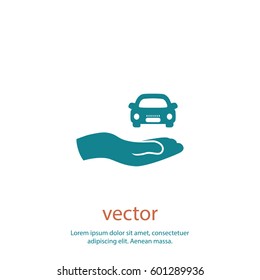 Car icon, vector logo