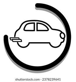Autosymbol, Vektorlogo Illustration