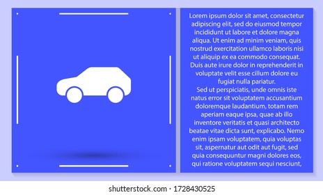 car icon vector . Lorem Ipsum Illustration design