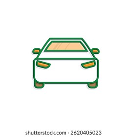 car icon. vector means of transportation. zero emission, green energy, web, technology. Mixed design style. template design