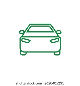 car icon. vector means of transportation. zero emission, green energy, web, technology. Line design style. template design