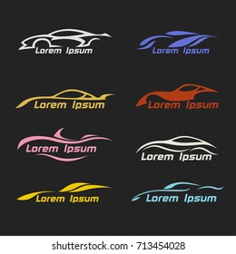 car icon vector, modern automotive logo, automobile sports graphic design