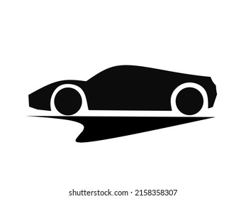 car icon vector with modern design.silhouette of a car