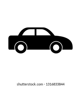 Car icon vector with monochrome style