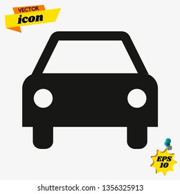 Car icon.car icon vector on gray background. Vector illustration.