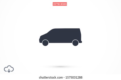 Car icon vector on gray background. Cars vector graphic illustration.passenger car with round headlights vector icon isolated on white background. Car flat design.